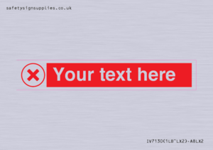 Custom red background, red cross in circle sign